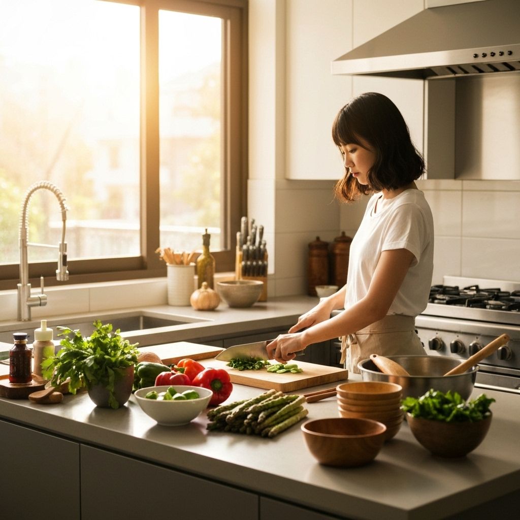 Fresh ingredients and cooking