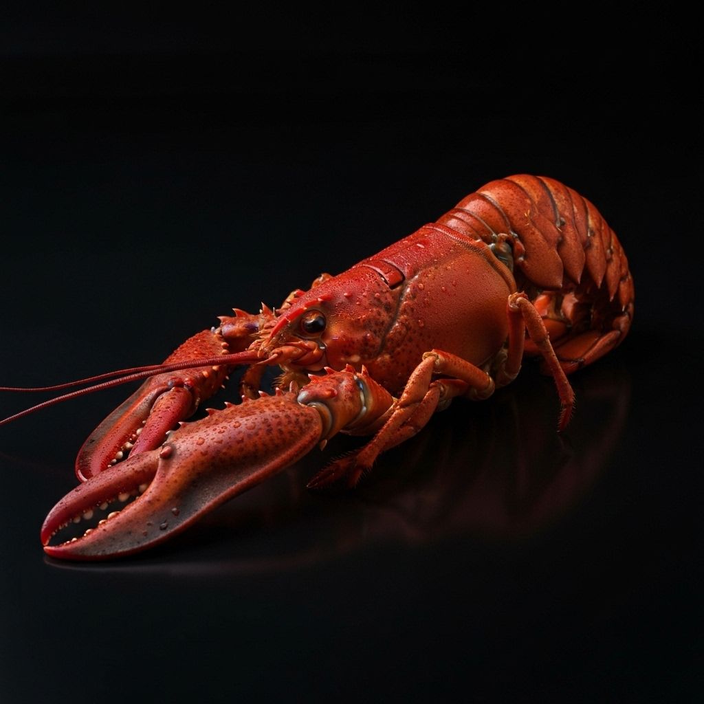 Cooked red lobster